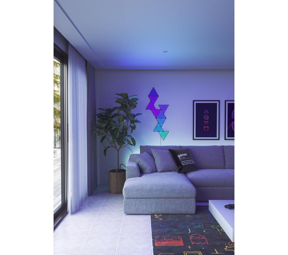NANOLEAF Shapes Triangle Smart Lights Starter Kit - Ultra Black, Pack of 9 image number 2 of 10