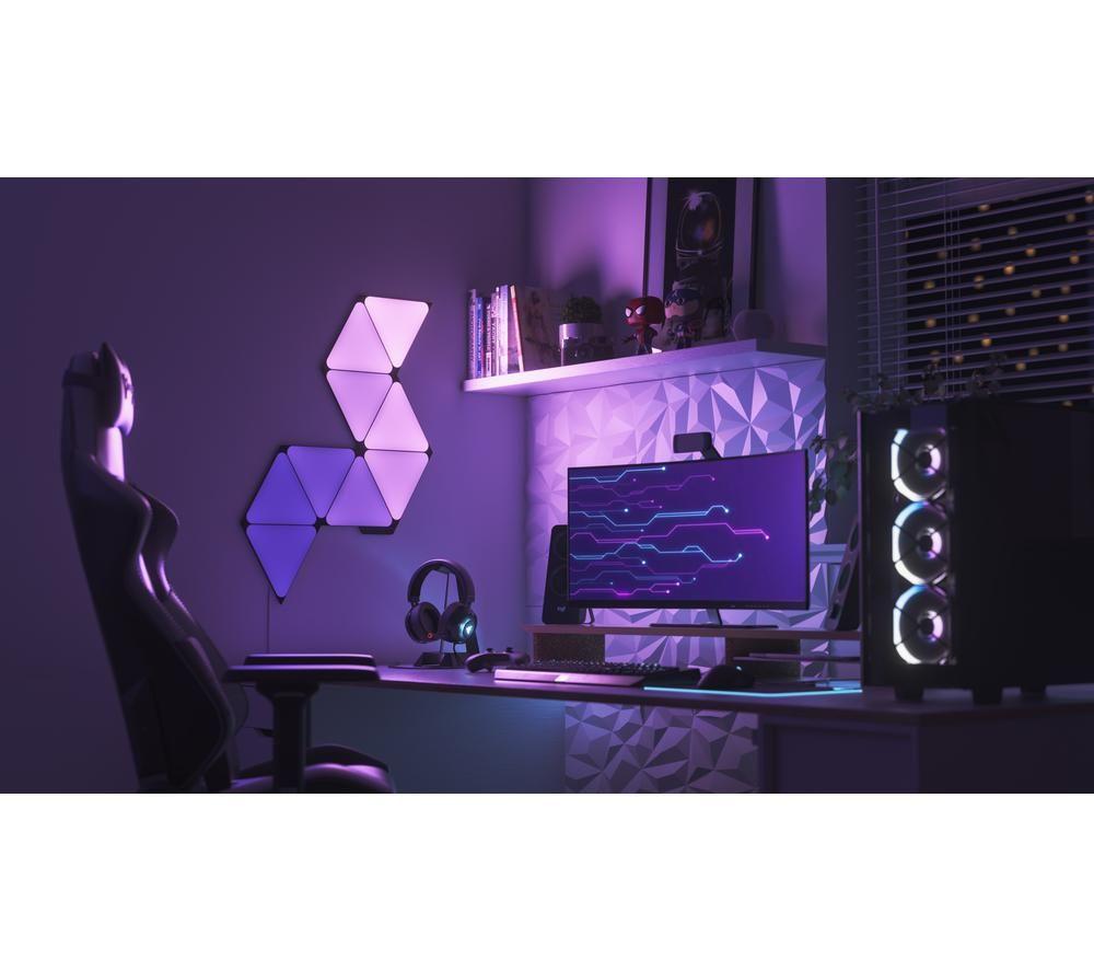NANOLEAF Shapes Triangle Smart Lights Starter Kit - Ultra Black, Pack of 9 image number 7 of 10