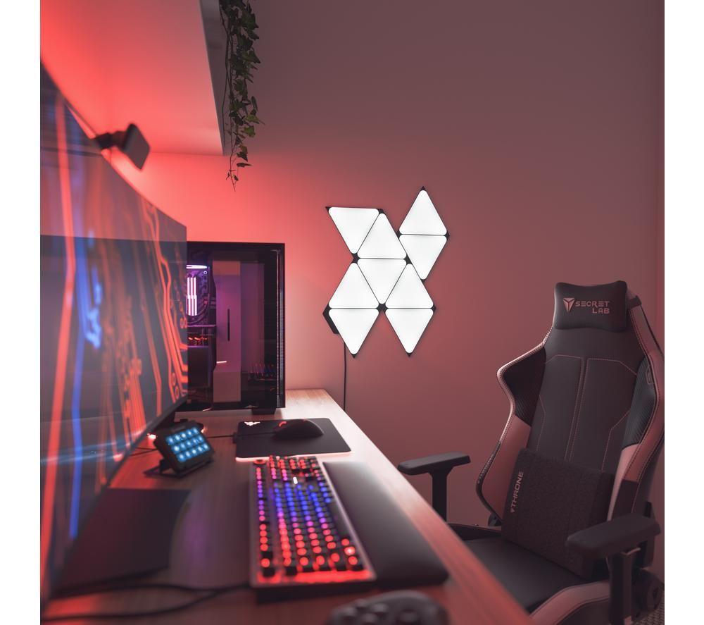 NANOLEAF Shapes Triangle Smart Lights Starter Kit - Ultra Black, Pack of 9 image number 8 of 10
