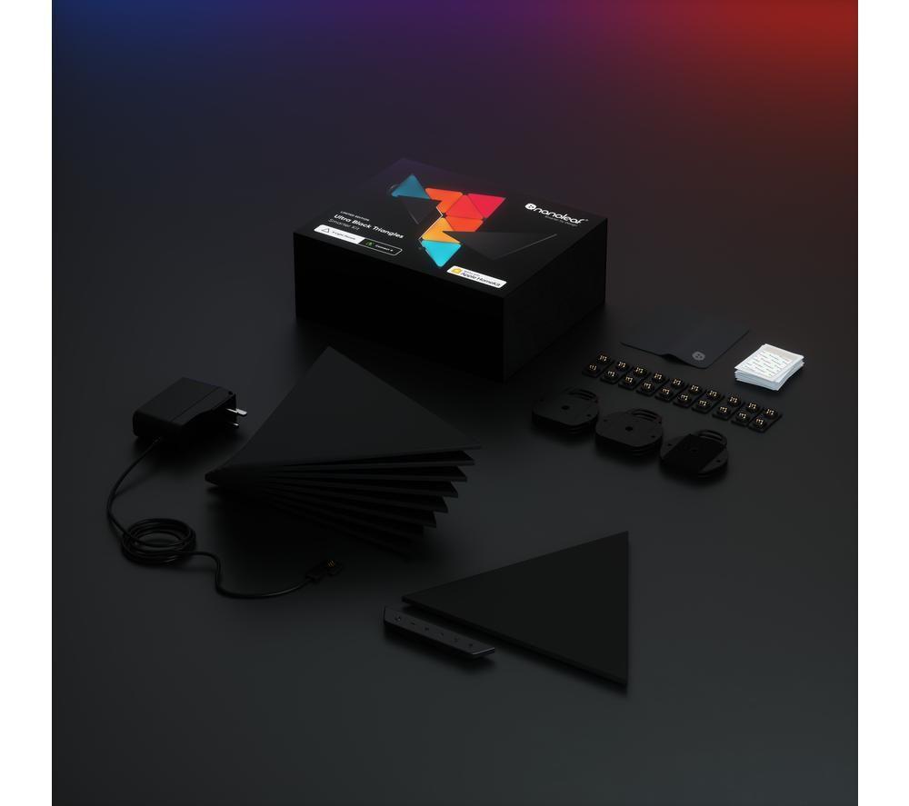 NANOLEAF Shapes Triangle Smart Lights Starter Kit - Ultra Black, Pack of 9 image number 9 of 10