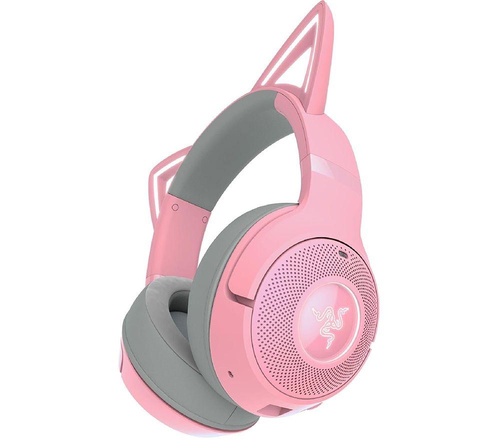 RAZER Kraken Kitty BT V2 Wireless Gaming Headset - Pink, Silver/Grey,Pink