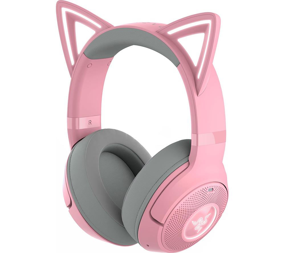 RAZER Kraken Kitty BT Wireless V2 Gaming Headset - Pink, Silver/Grey,Pink