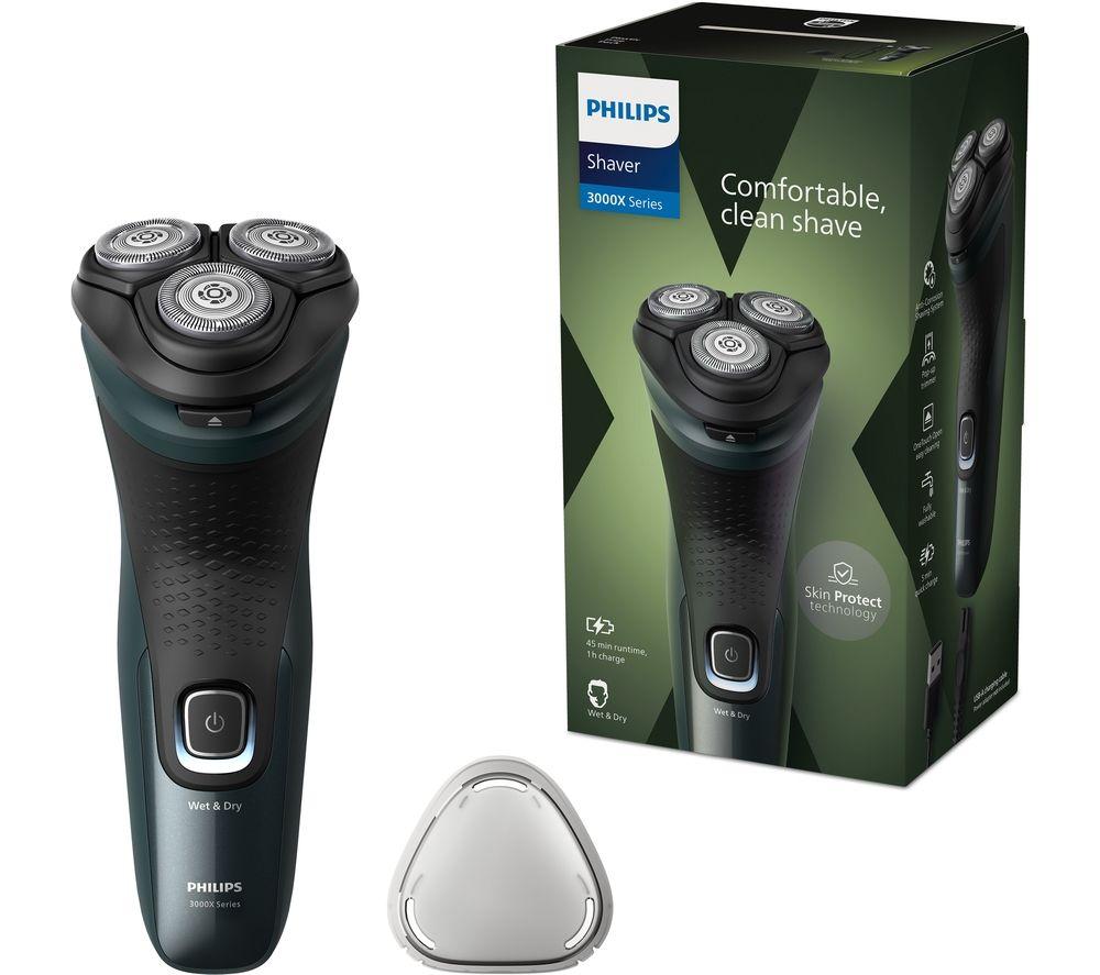 PHILIPS 3000X Series X3052/00 Wet & Dry Rotary Shaver - Dark Forest Green image number 2 of 6