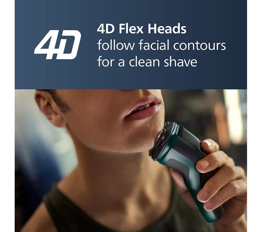 PHILIPS 3000X Series X3052/00 Wet & Dry Rotary Shaver - Dark Forest Green image number 5 of 6