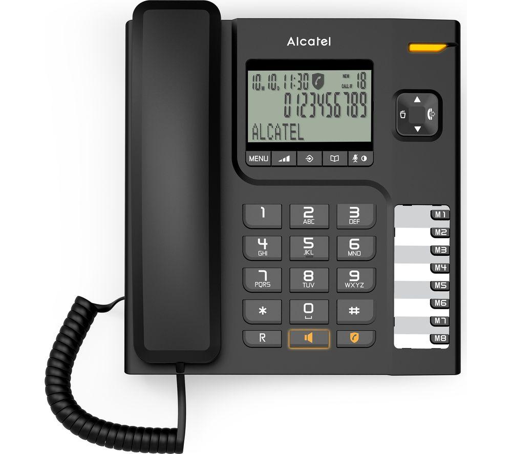 Alcatel T78, corded landline phone for Home and Office, large display, 8 direct memory key, call blocking Telephone