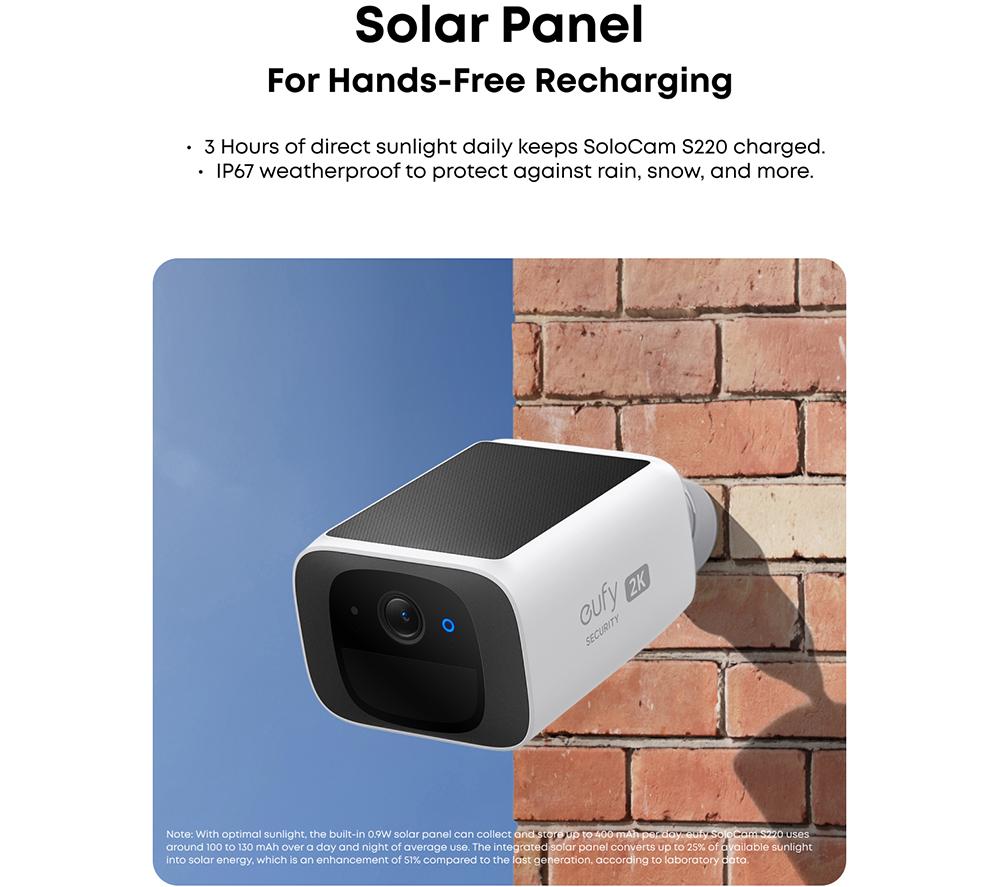 EUFY SoloCam S220 2K Smart WiFi Security Camera - 2 Cameras image number 4 of 10