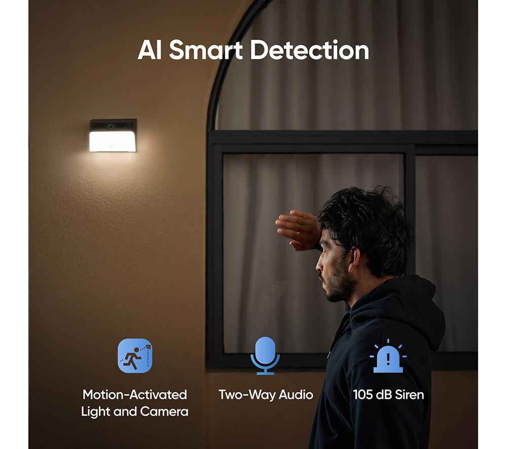 Buy EUFY S120 Solar Wall Light 2K WiFi Security Camera | Currys