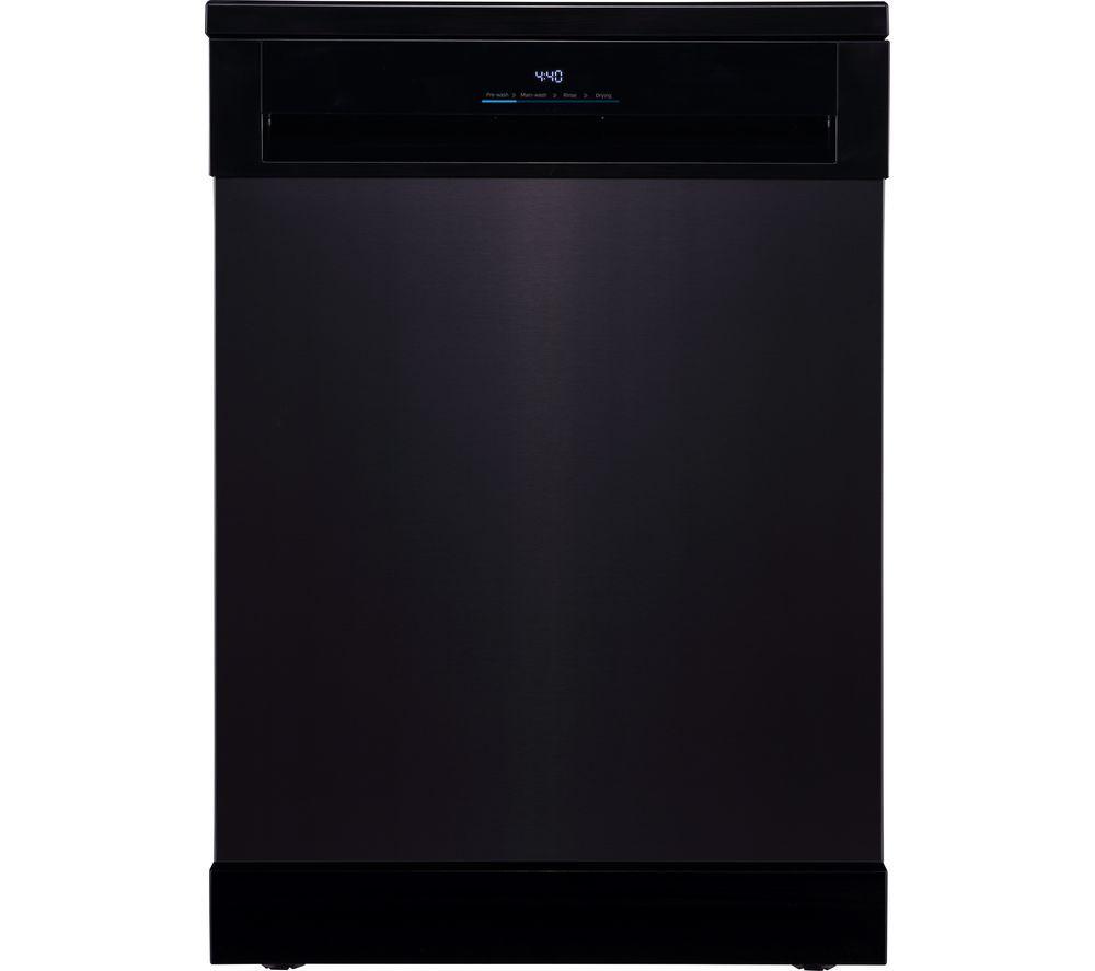 Kenwood KDW16T23 Full-size Dishwasher - Black Inox, Black