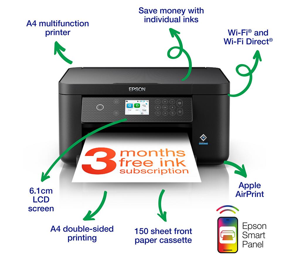 EPSON Expression Home XP-5200 All-in-One Wireless Inkjet Printer image number 2 of 9
