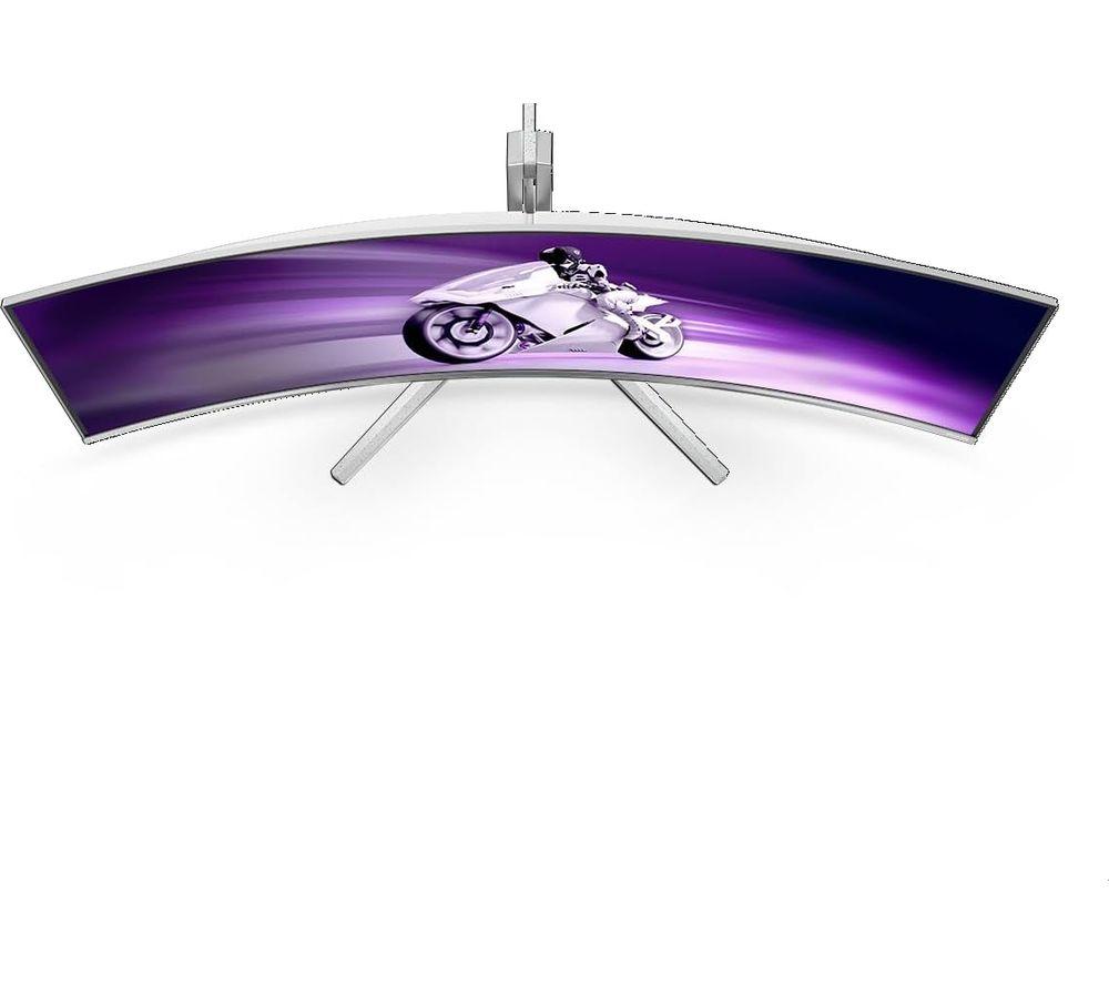 PHILIPS Evnia 49M2C8900 Wide Quad HD 49" Curved Quantum Dot OLED Gaming Monitor - Silver image number 2 of 7