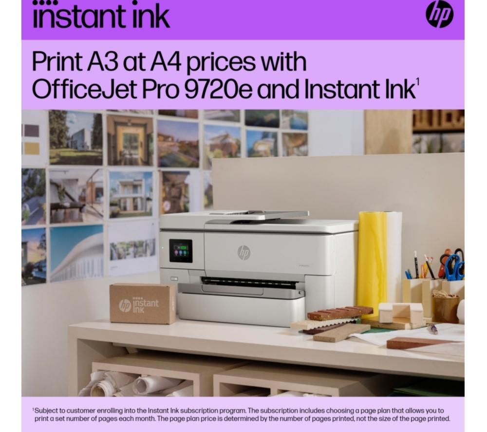HP OfficeJet Pro 9720e All-in-One Wireless A3 Inkjet Printer & Instant Ink with HP+ image number 4 of 27