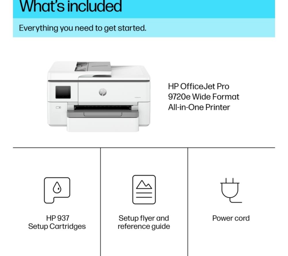 HP OfficeJet Pro 9720e All-in-One Wireless A3 Inkjet Printer & Instant Ink with HP+ image number 14 of 27