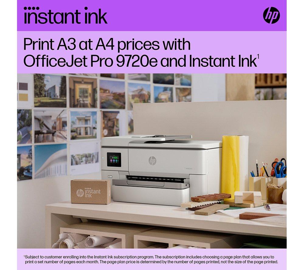 HP OfficeJet Pro 9720e All-in-One Wireless A3 Inkjet Printer & Instant Ink with HP+ image number 4 of 18