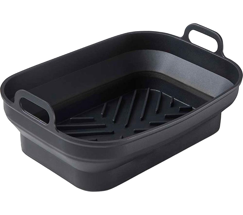 TOWER T843091 2-piece Non-Stick Silicone Foldable Tray Set - Black, Black