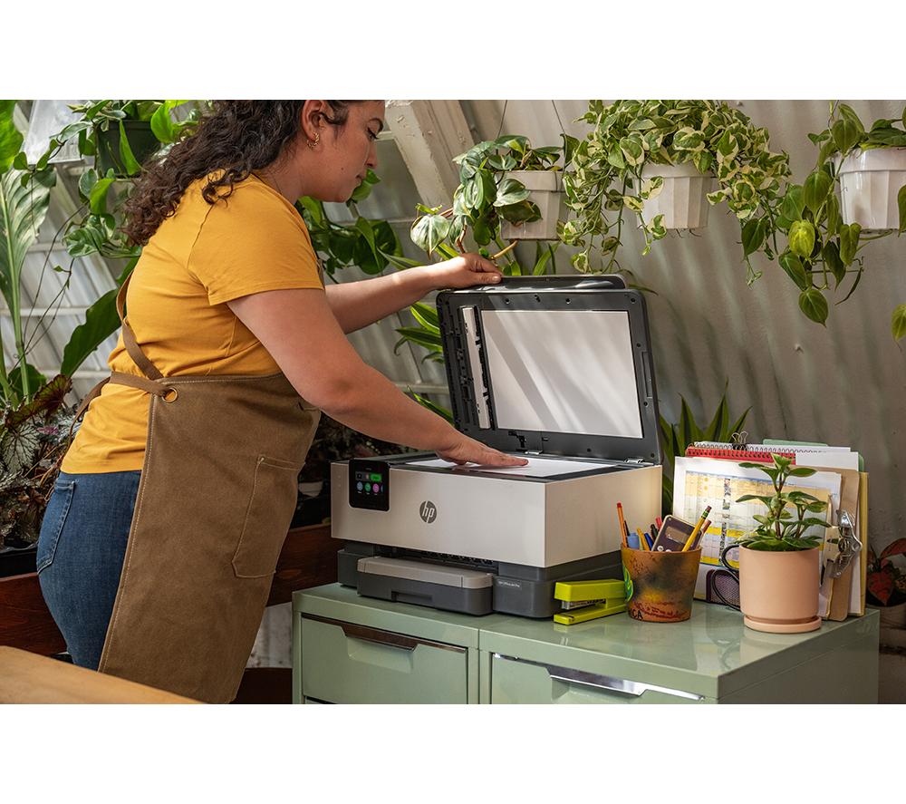 HP OfficeJet 9120e All-in-One Wireless Inkjet Printer with Fax & Instant Ink with HP+ image number 10 of 16