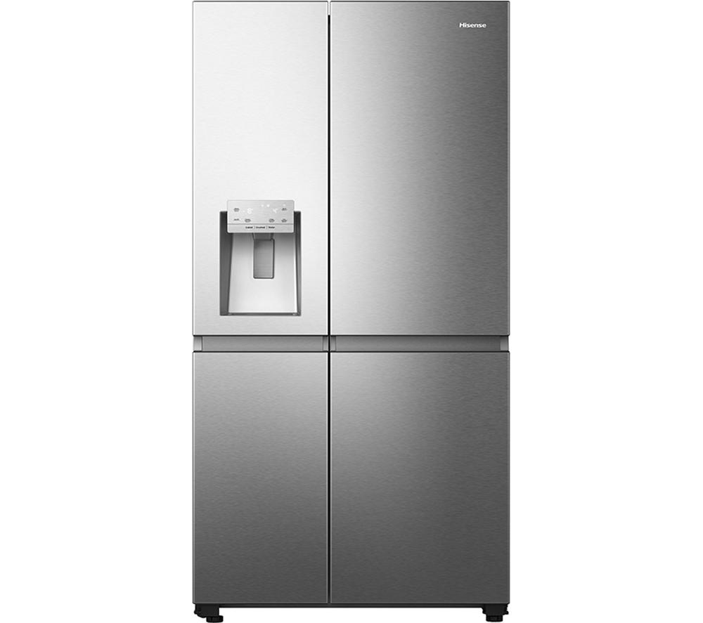 HISENSE PureFlat RS818N4IIE American-Style Smart Fridge Freezer – Grey Stainless Steel, Stainless Steel