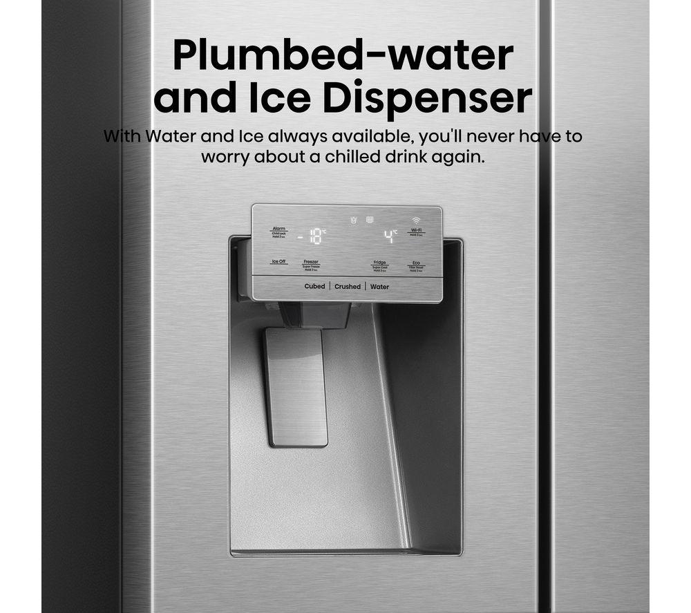 HISENSE PureFlat Infinite RS818N4IIE American-Style Smart Fridge Freezer - Stainless Steel image number 4 of 21
