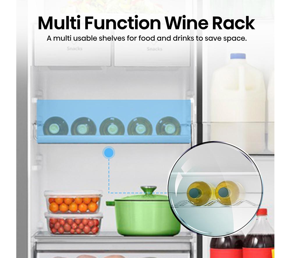 HISENSE PureFlat Infinite RS818N4IIE American-Style Smart Fridge Freezer - Stainless Steel image number 11 of 21