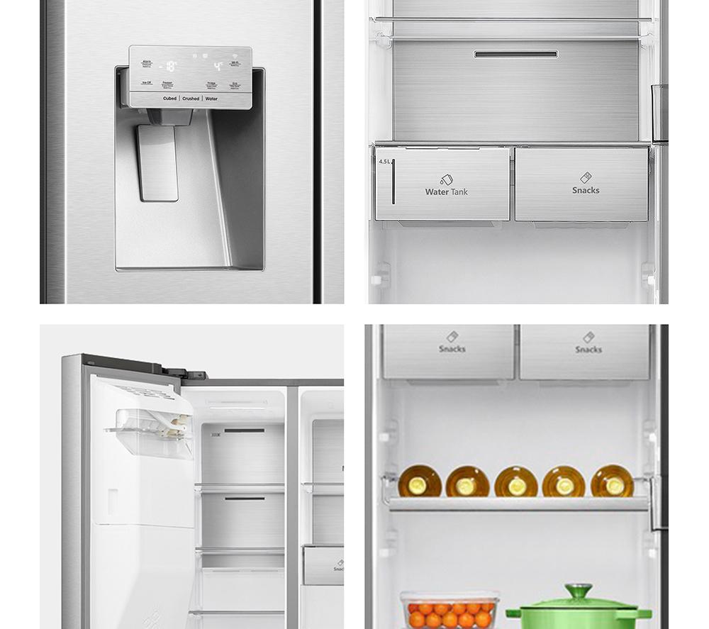 HISENSE PureFlat Infinite RS818N4IIE American-Style Smart Fridge Freezer - Stainless Steel image number 16 of 21