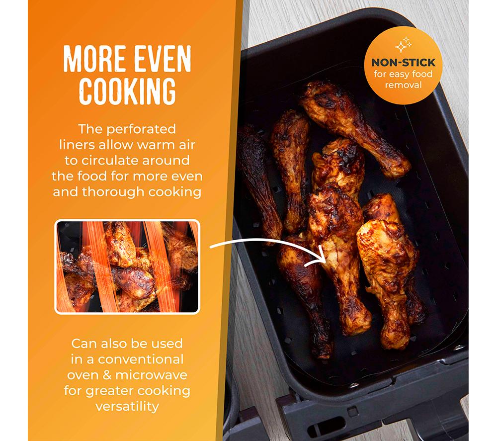 TOWER 9 Litre Dual Air Fryer Liners - Twin Pack image number 4 of 11