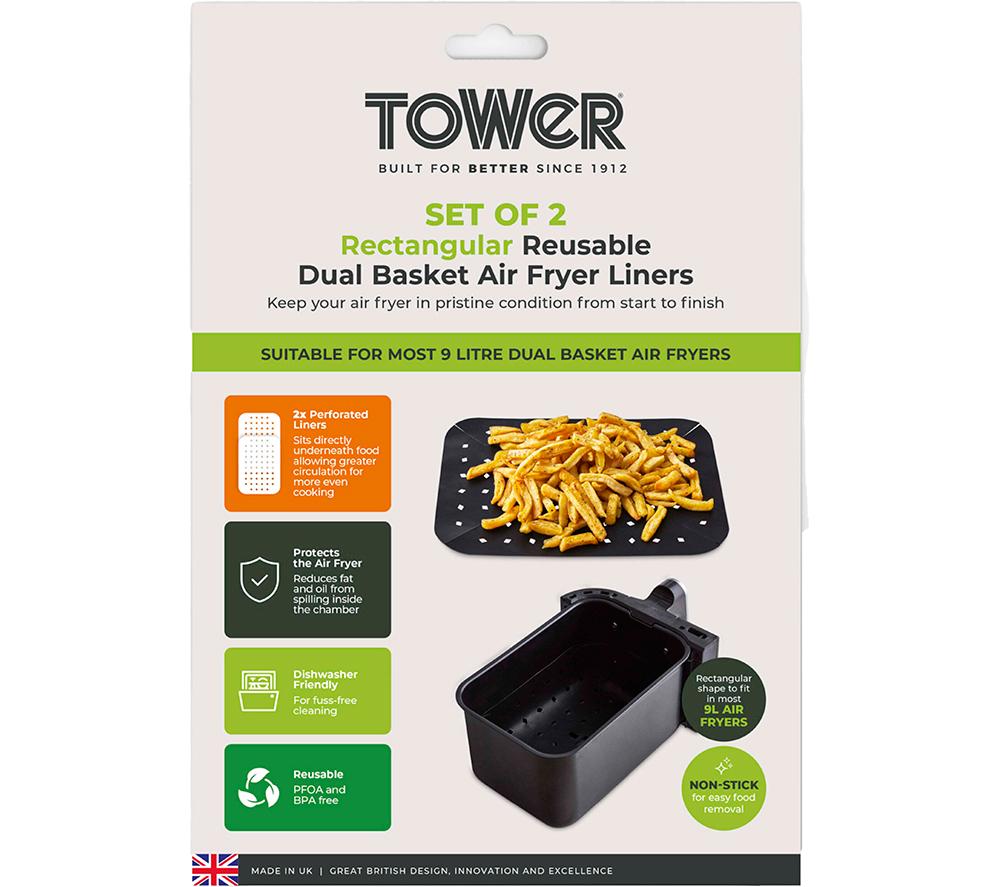 TOWER 9 Litre Dual Air Fryer Liners - Twin Pack image number 8 of 11