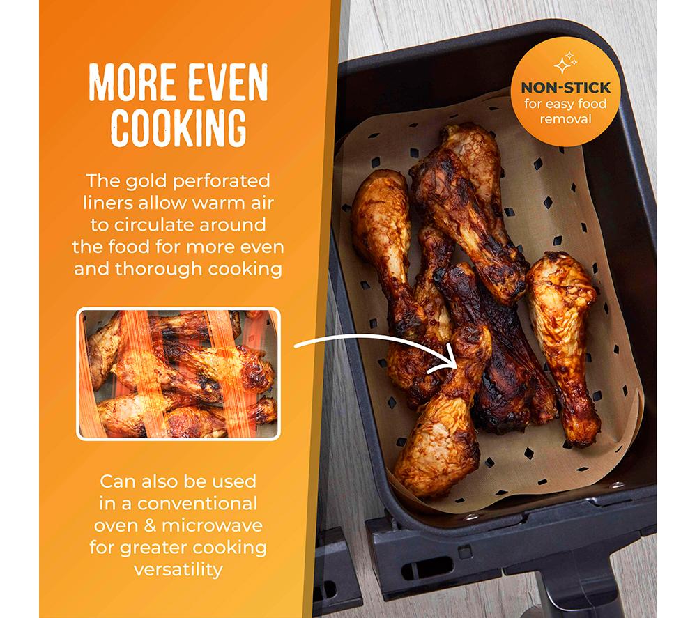 TOWER 9 Litre Dual Air Fryer Liners - Pack of 4 image number 4 of 12