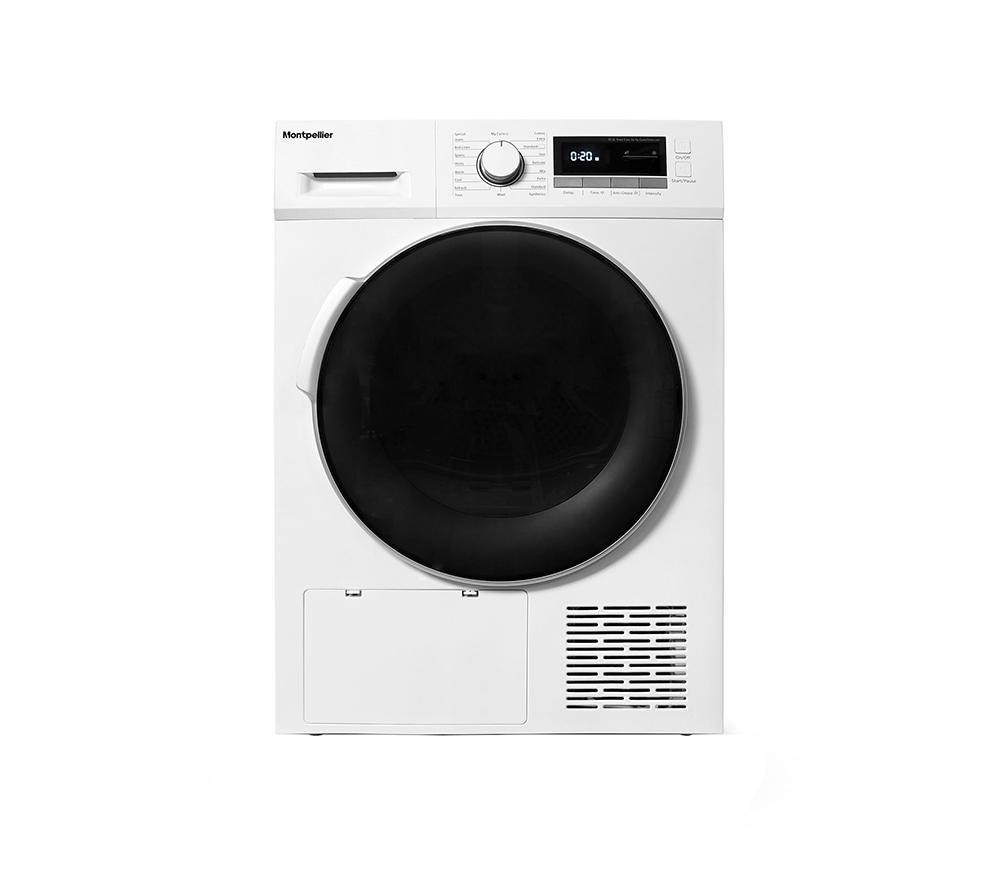 MONTPELLIER MHP8SDW 8 kg Heat Pump Tumble Dryer - White, White