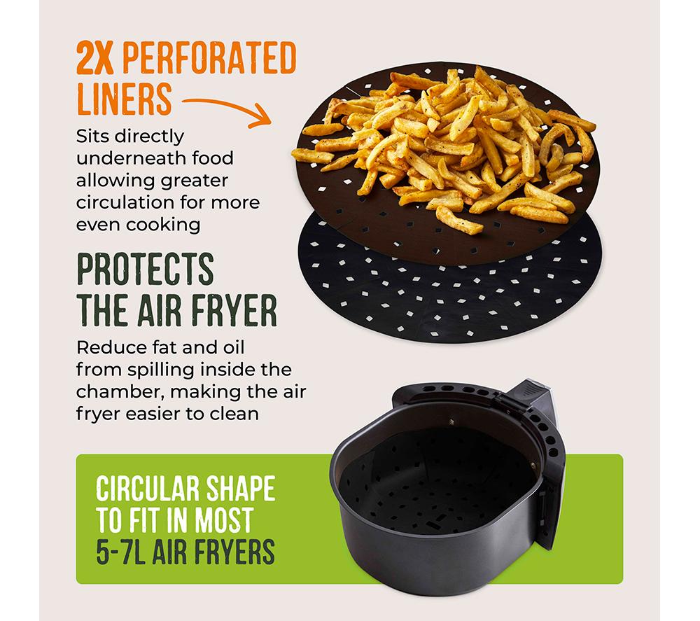 TOWER 5 - 7 Litre Air Fryer Liners - Twin Pack image number 3 of 9
