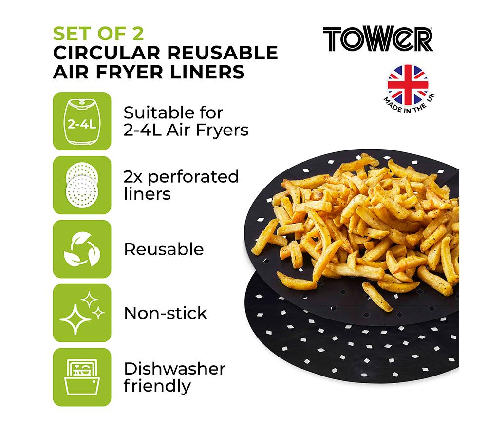 TOWER 2 - 4 Litre Air Fryer Liners - Twin Pack image number 3 of 11