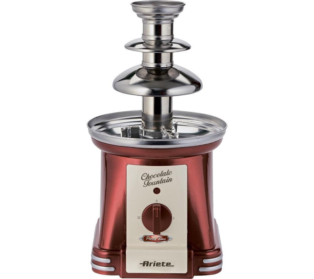 Image of ARIETE Party Time Chocolate Fountain - Red & Silver