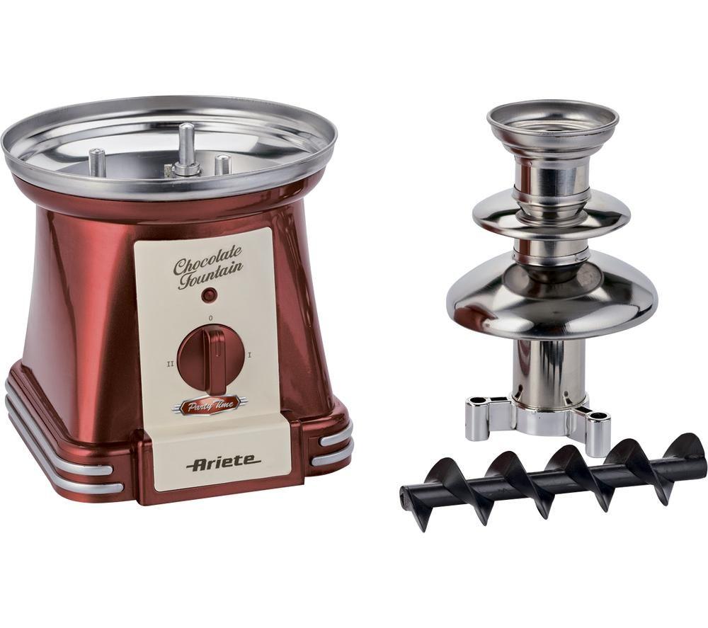 ARIETE Party Time Chocolate Fountain - Red & Silver image number 2 of 6