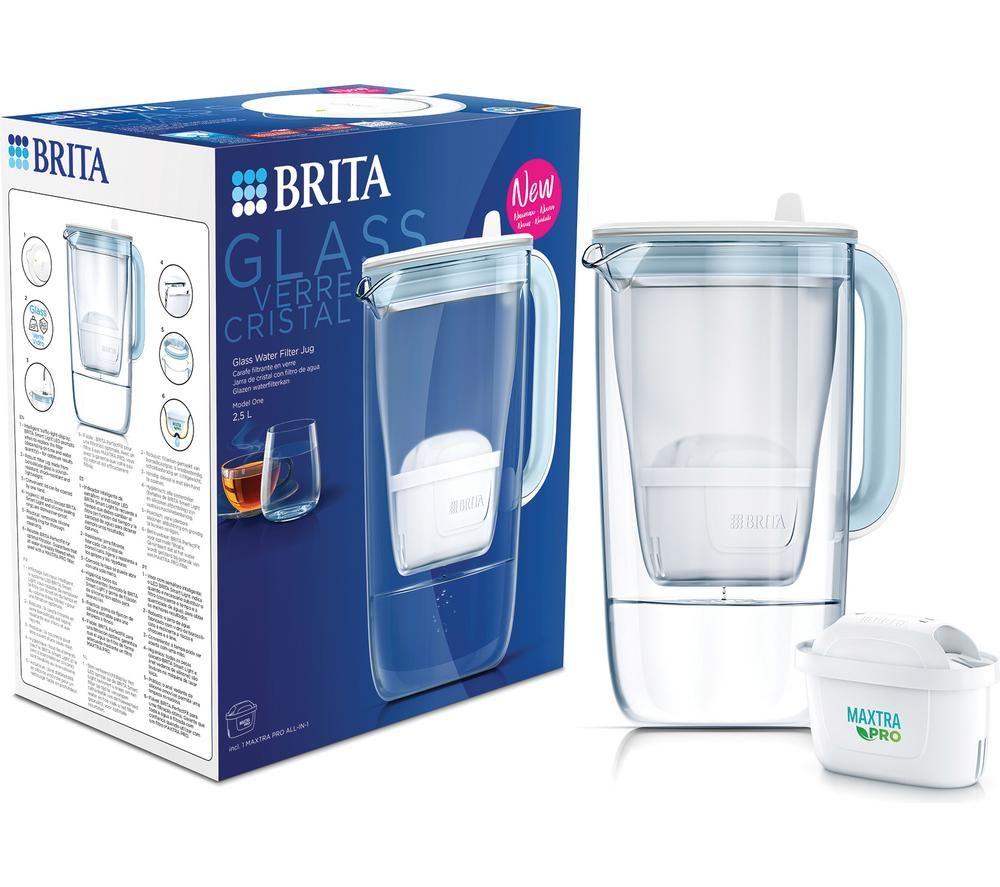 BRITA Glass Water Filter Jug - Blue image number 3 of 4