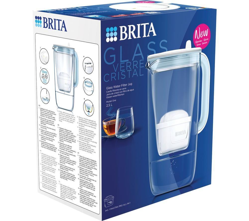 BRITA Glass Water Filter Jug - Blue image number 4 of 4