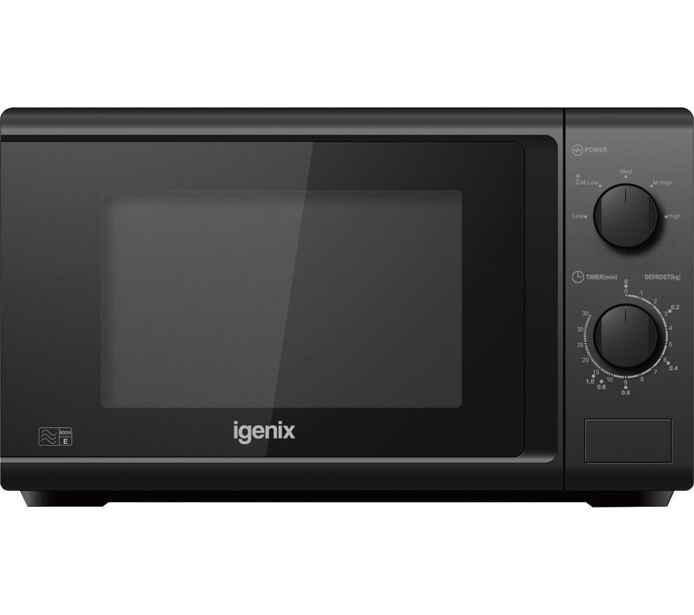 IGENIX IGM0820B Solo Microwave - Black, Black