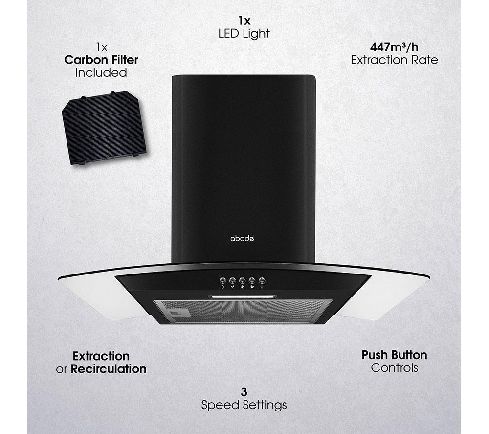 ABODE AGCH6031B Chimney Cooker Hood - Black image number 8 of 10