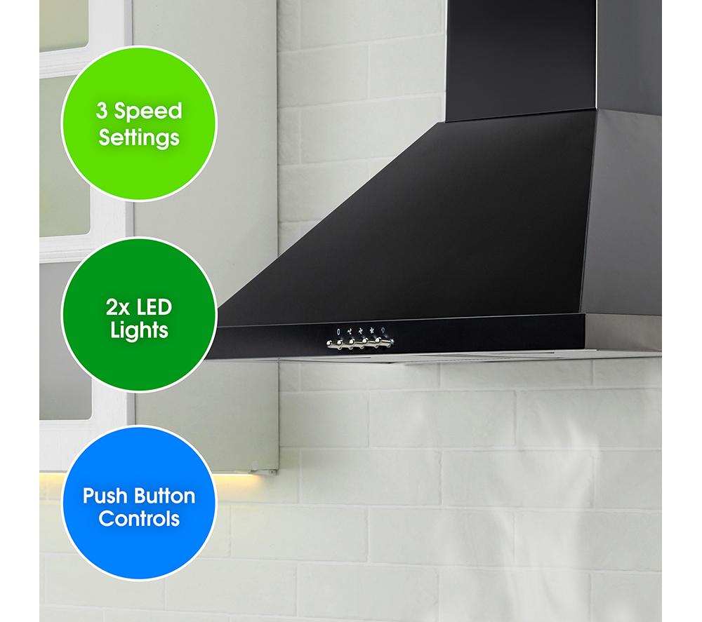 ABODE ASCH6031B Chimney Cooker Hood - Black image number 3 of 10