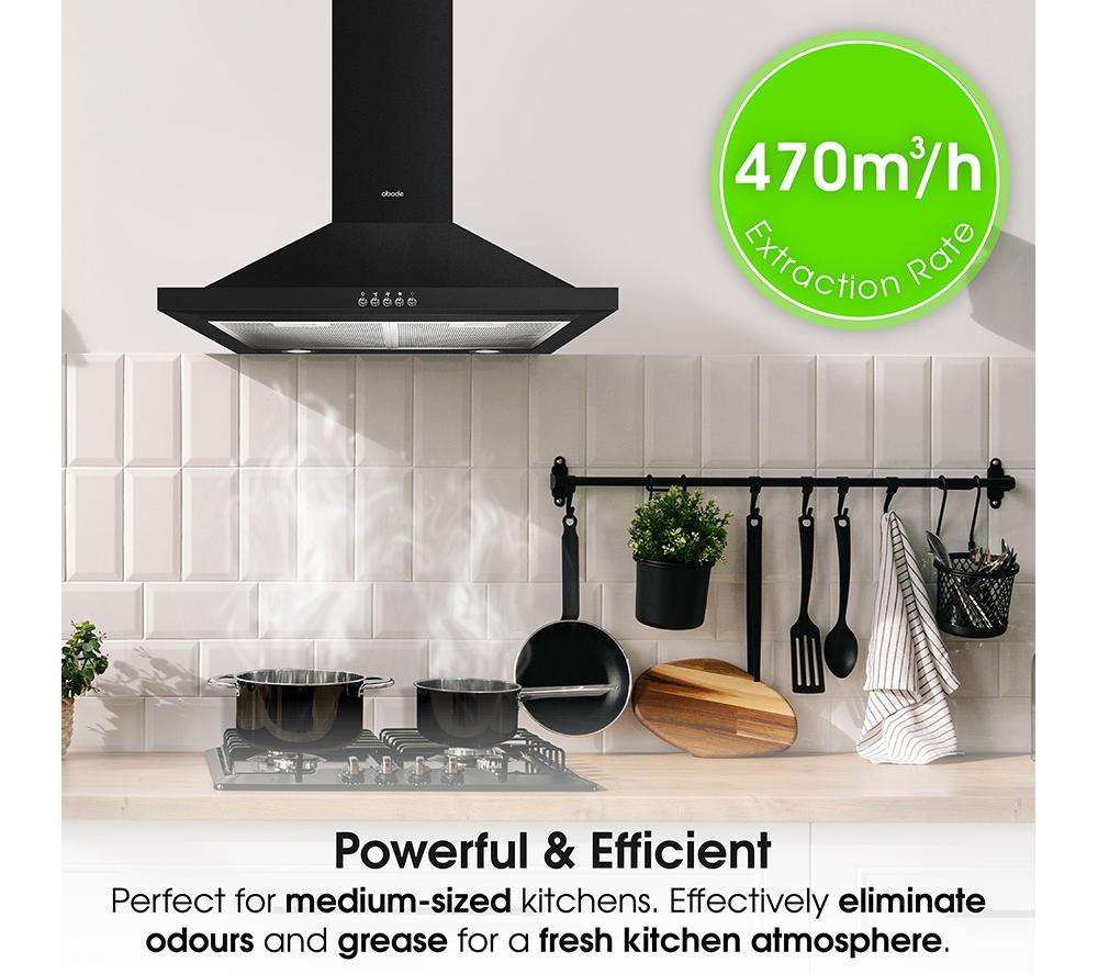 ABODE ASCH6031B Chimney Cooker Hood - Black image number 6 of 10