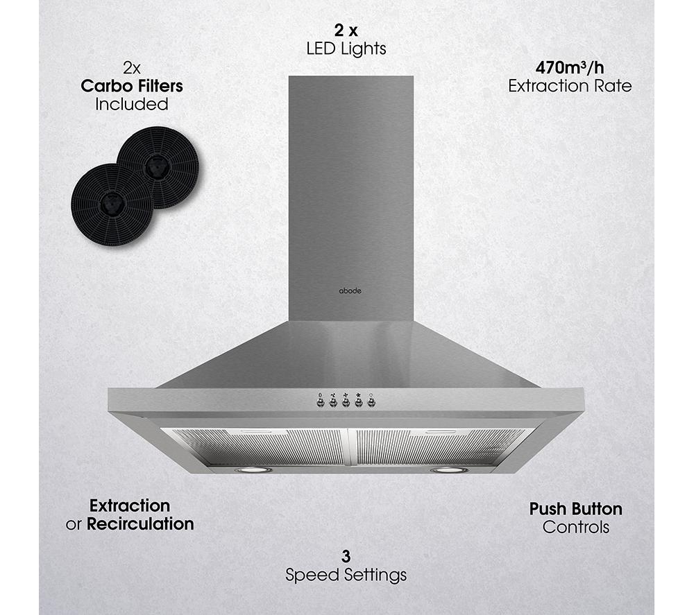 ABODE ASCH6031SS Chimney Cooker Hood - Stainless Steel image number 7 of 10