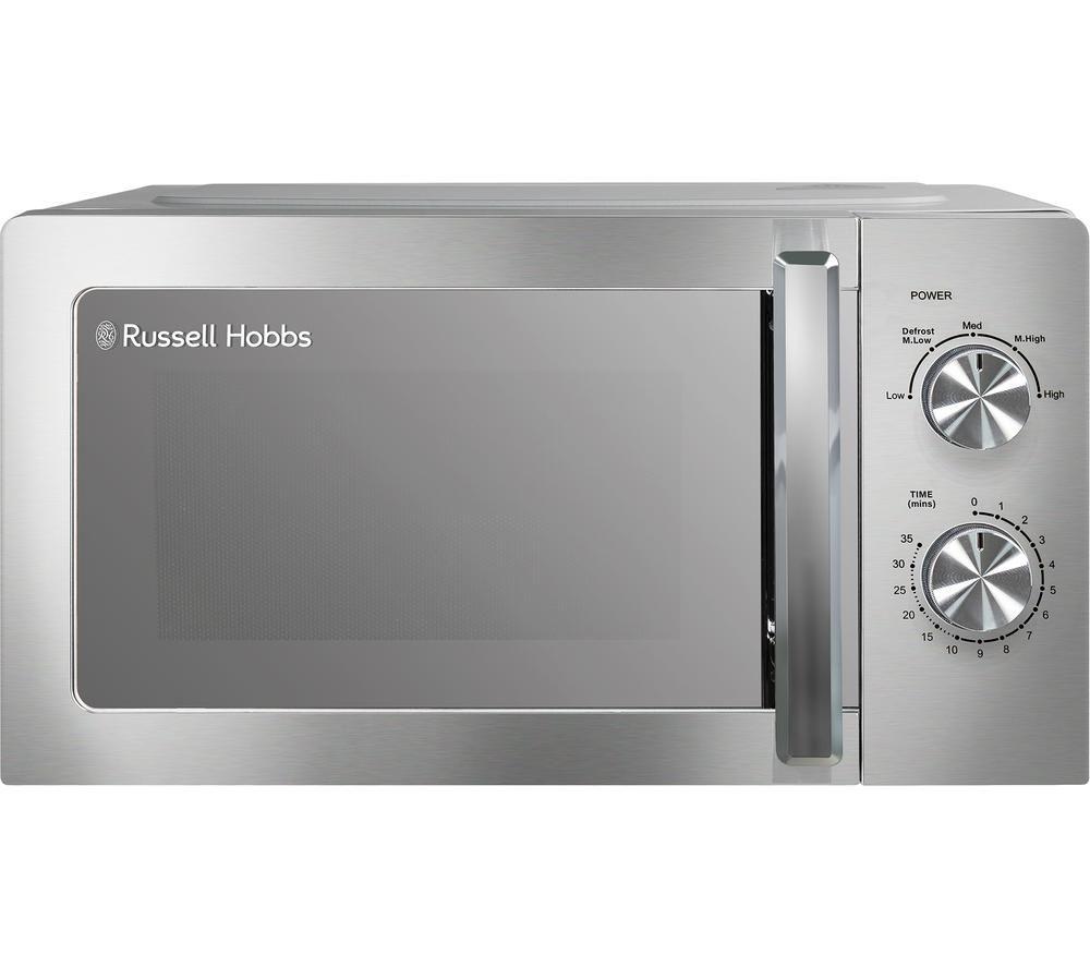 RUSSELL HOBBS RHMM827SS Compact Solo Microwave - Silver SilverGrey