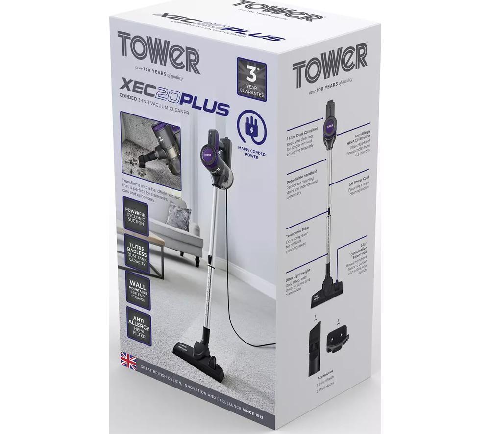TOWER XEC20 Plus T513005 Bagless Vacuum Cleaner - Blue image number 18 of 18