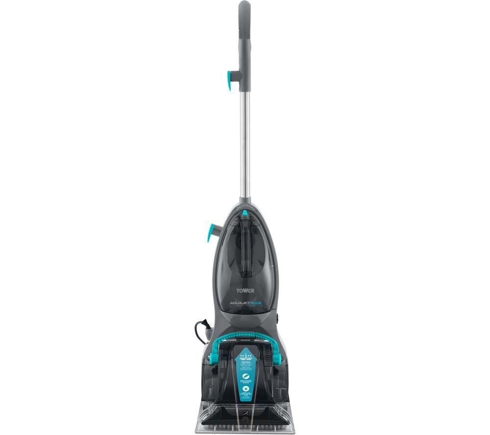 Tower Aquajetplus T548002 Upright Carpet Cleaner - Blue & Grey, Blue,Silver/Grey