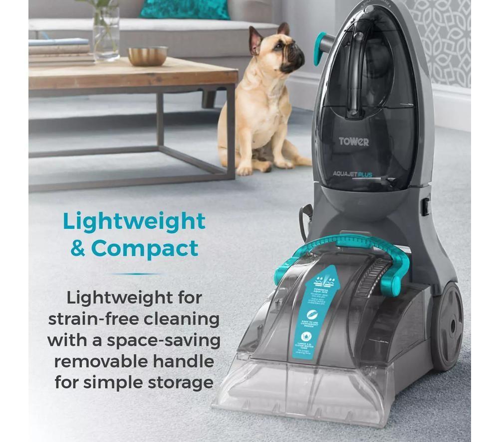 TOWER Aquajetplus T548002 Upright Carpet Cleaner - Blue & Grey image number 12 of 14