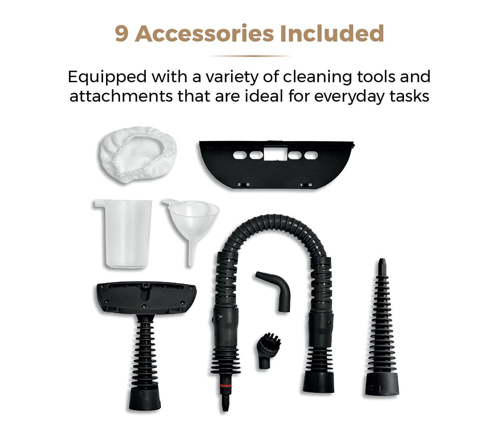TOWER THS10 Handheld Steam Cleaner - Rose Gold & Black image number 5 of 12