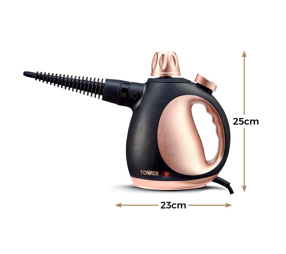 TOWER THS10 Handheld Steam Cleaner - Rose Gold & Black image number 6 of 12
