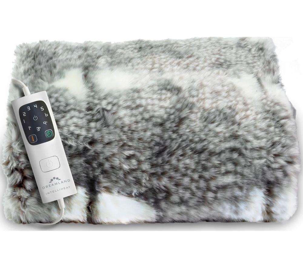 DREAMLAND Hygge Days Faux Fur Heated Throw - Fallow Deer, 160 x 120 cm