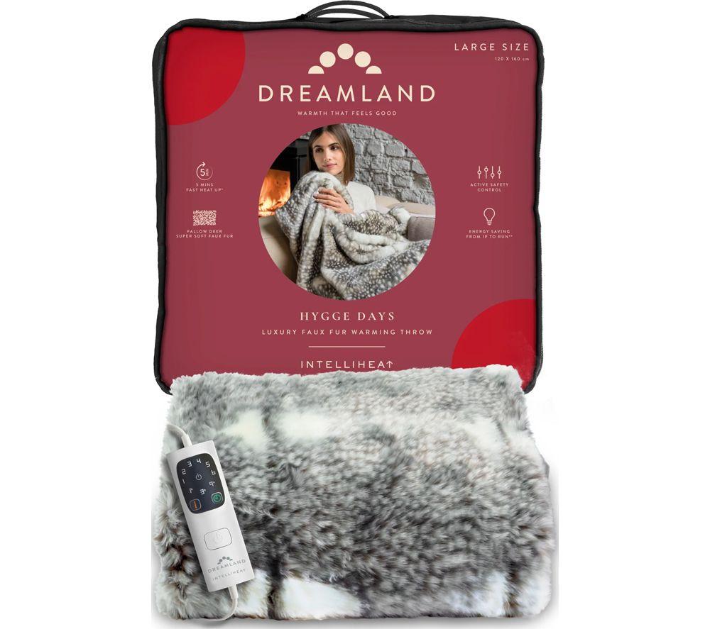 DREAMLAND Hygge Days Faux Fur Heated Throw - Fallow Deer, 160 x 120 cm image number 5 of 6