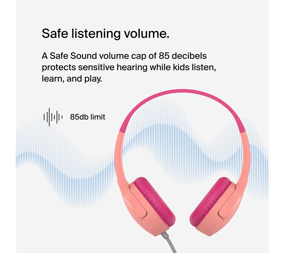 BELKIN SoundForm Mini AUD004BTPK Kids Headphones - Pink image number 5 of 7