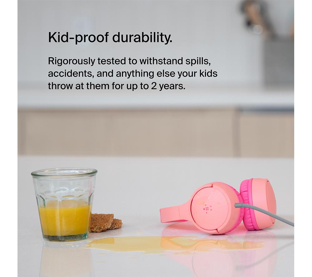 BELKIN SoundForm Mini AUD004BTPK Kids Headphones - Pink image number 6 of 7