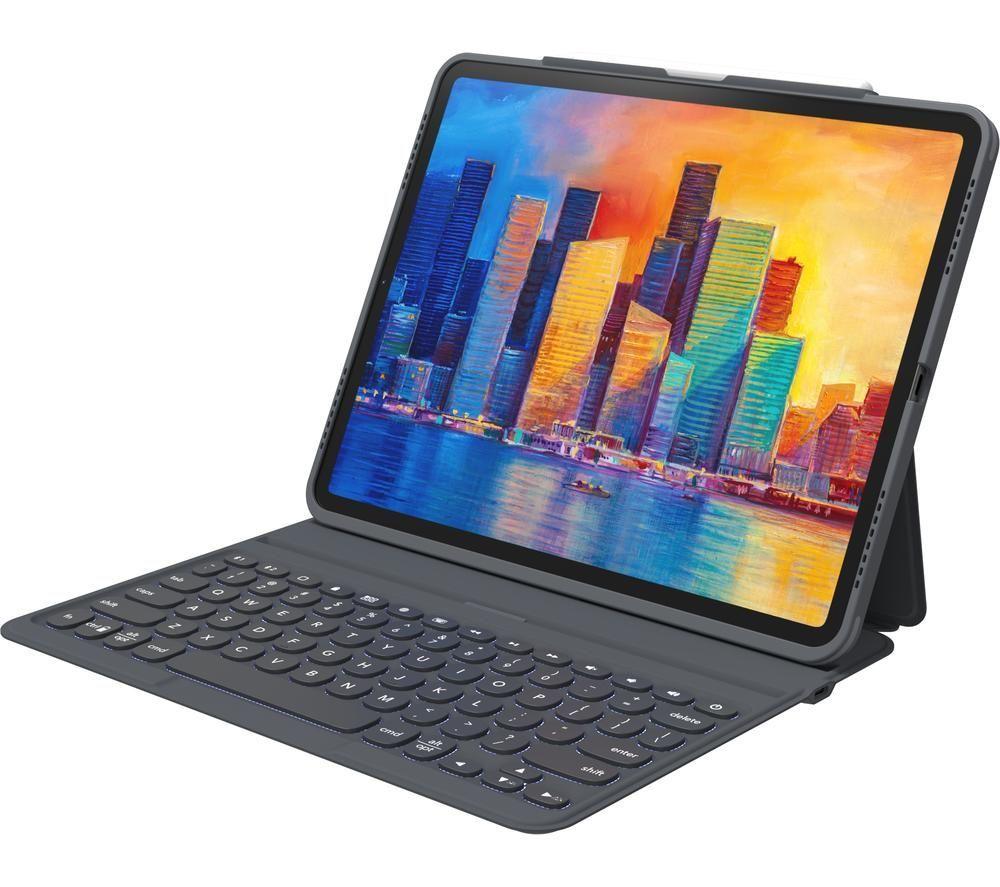 ZAGG Pro Keys 12.9 iPad Pro Keyboard Folio Case - Charcoal, Black