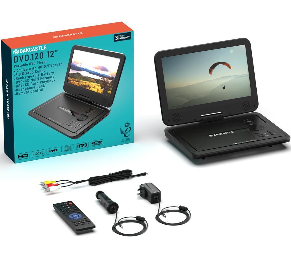 OAKCASTLE DVD120 Portable DVD Player - Black image number 2 of 10